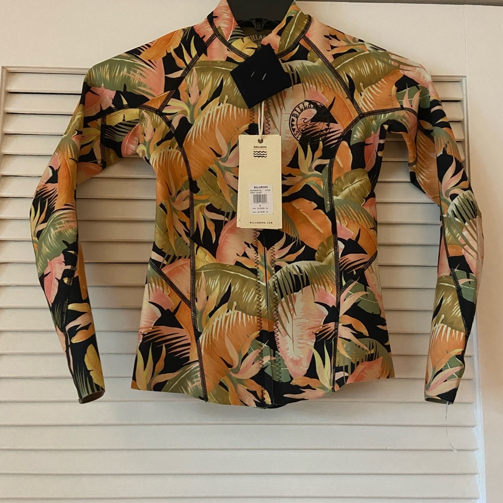 New with tags Billabong neoprene wetsuit jacket.